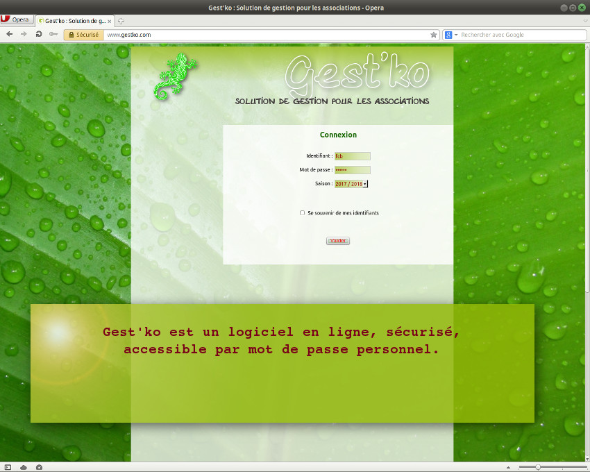 Logiciel de gestion pour associations : Gestko