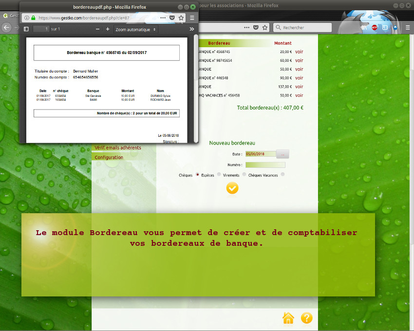 Logiciel de gestion pour associations : Gestko