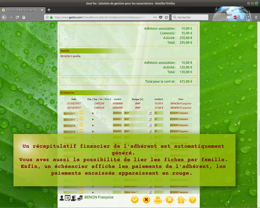 Logiciel de gestion pour associations : Gestko